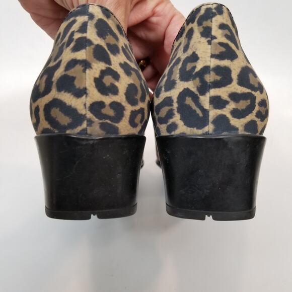 Sesto Meucci Yasemin Women's Leopard Print Square Toe Block Heel Loafers Size 9 - Picture 7 of 10
